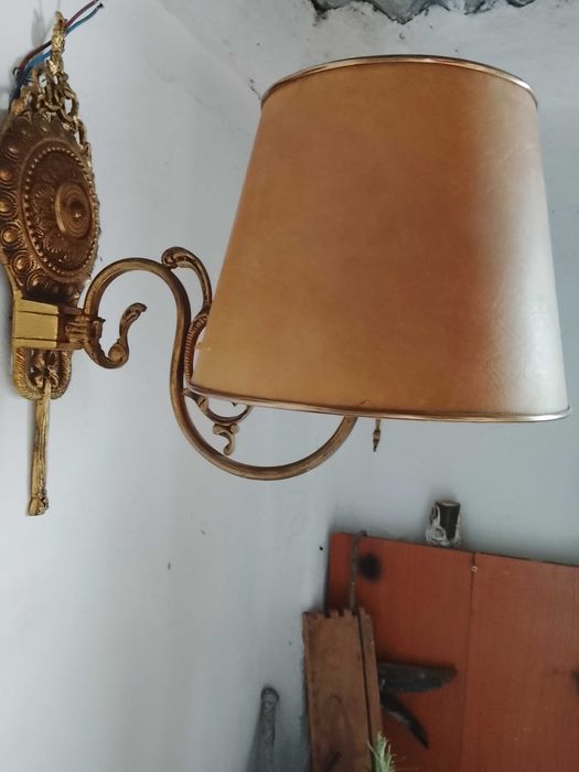 Conjunto abajur antigo