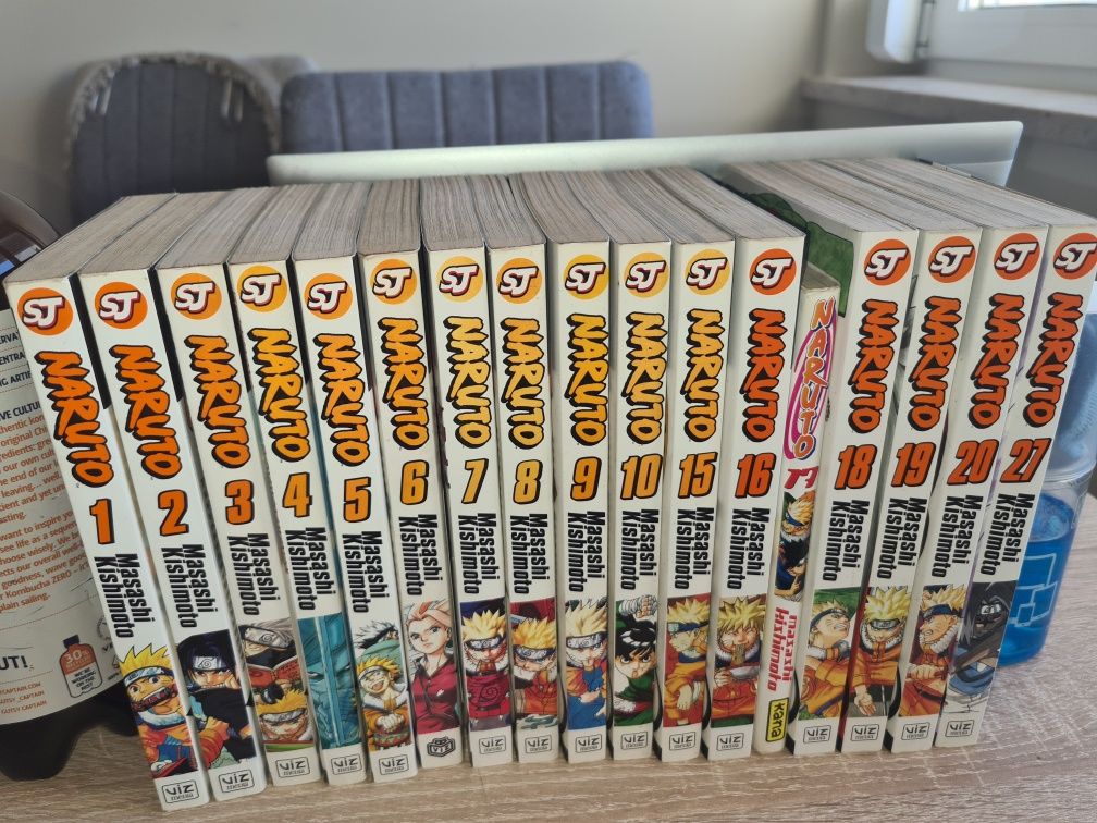 Naruto volumes 17, 18 19, 27