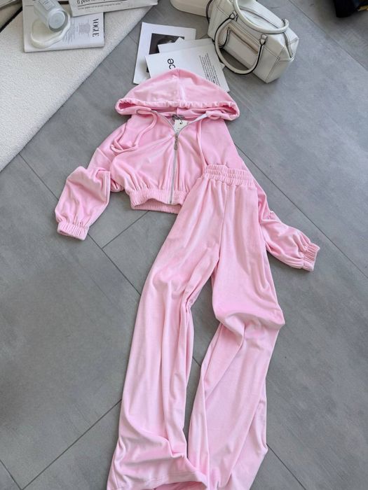 Велюровый костюм женский спортивный штаны топ кофта zara el milas