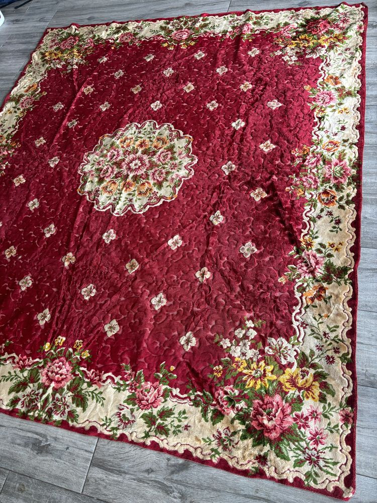 Carpete de veludo vintage italiana 195x220