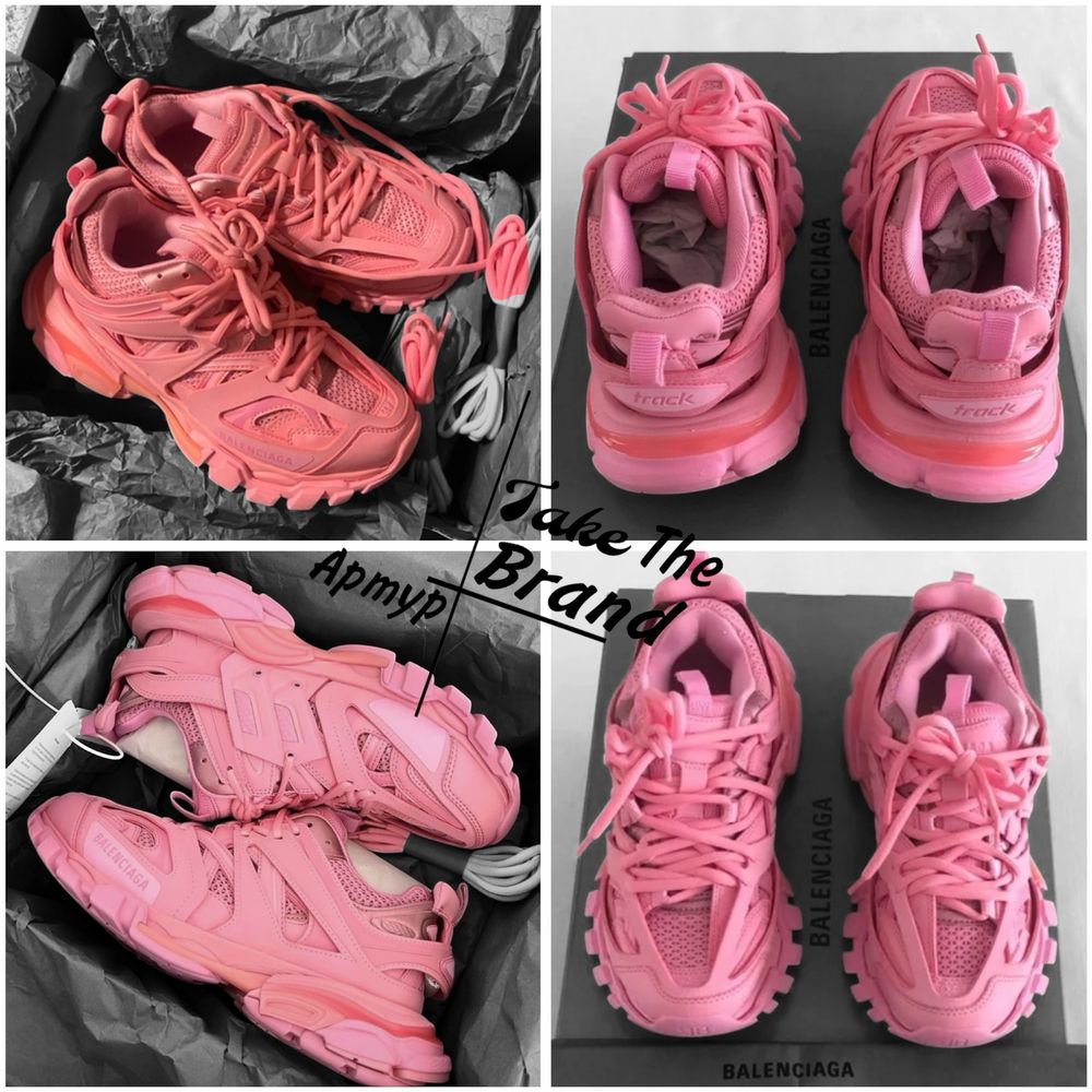 36-45р Кроссовки Balenciaga Track 3.0 White Pink Grey 1:1 ORIGINAL see
