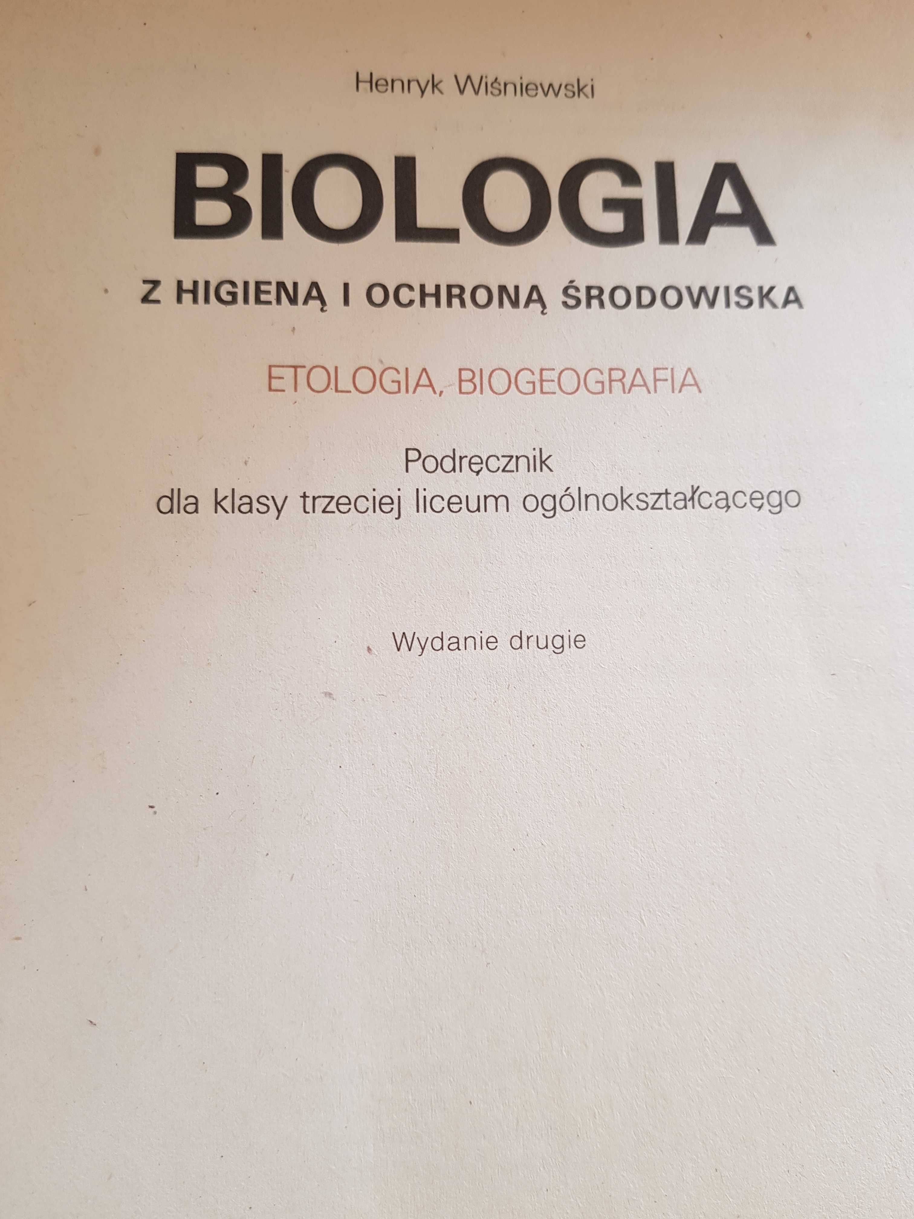 Biologia z higieną i ochroną środowiska kl.3 liceum