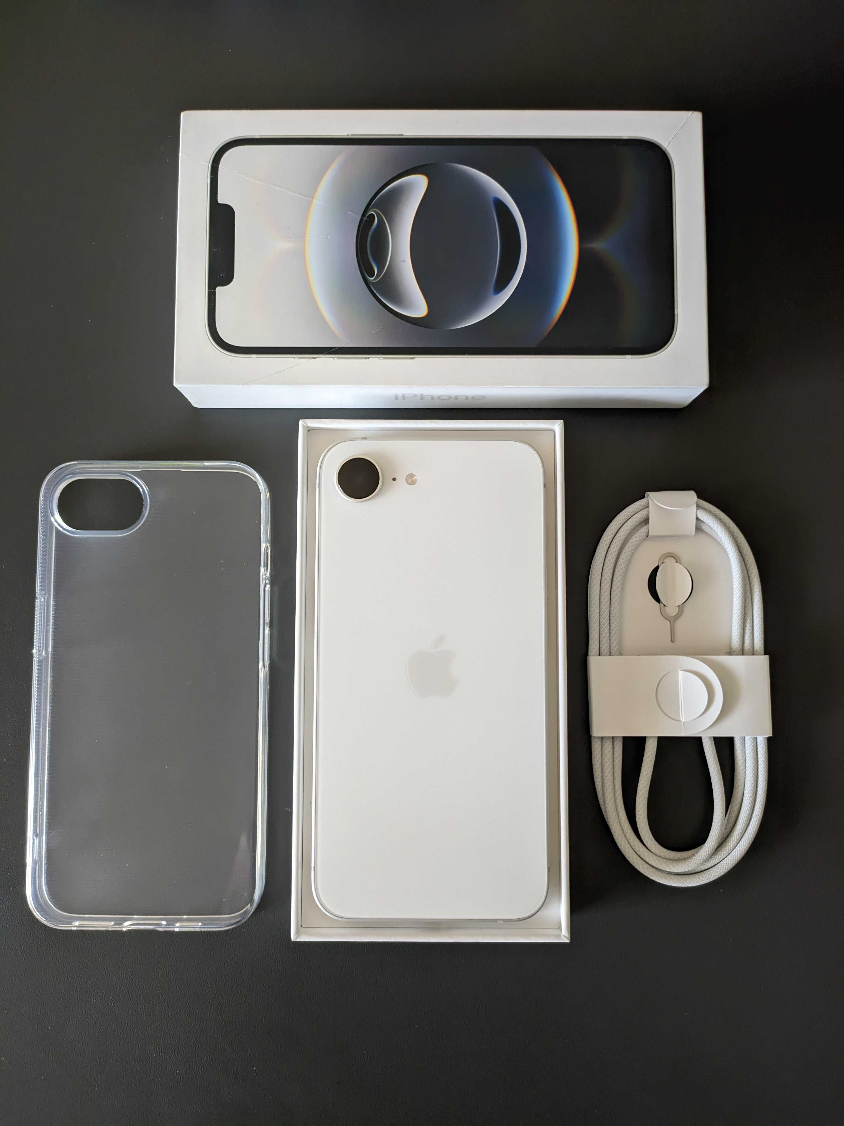 iPhone 16e 8/128GB White – стан нового + чохол і скло у подарунок!