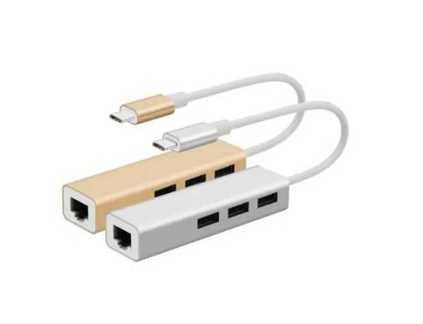 [NOVO] Adaptador USB-C para 3x USB 3.1/RJ45 Ethernet