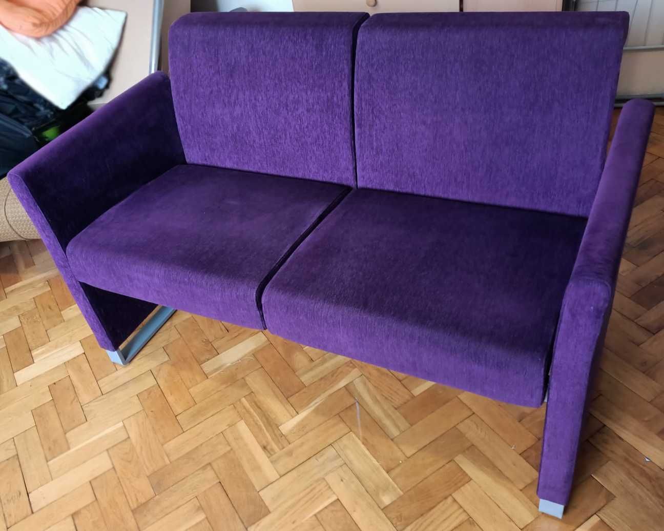 Sofa, kanapa - Kinnarps, fioletowa, dwuosobowa, (PREMIUM)