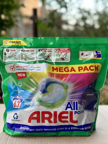 Капсули для прання Ariel MEGA PACK 63шт