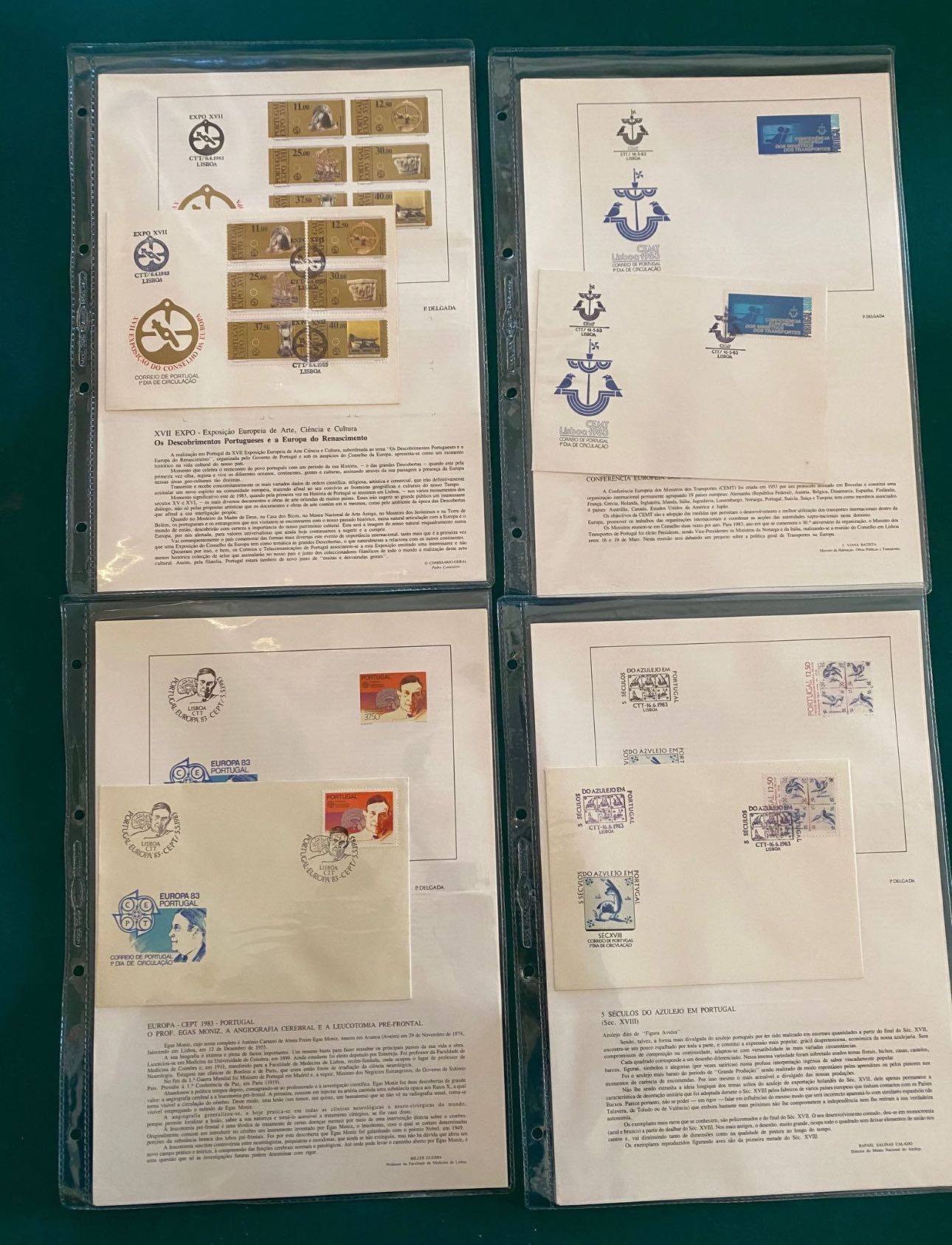 Sobrescritos de 1º dia de circulação dos CTT (FDC’S) - 1983