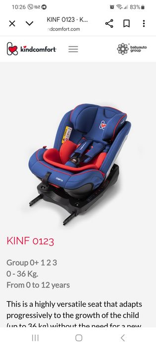 Автокрісло дитяче0+,з Антошки