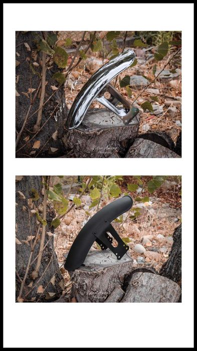 Guarda Lamas Frontal para Moto Estilo Cafe Racer Scrambler(2 Cores)Nº1