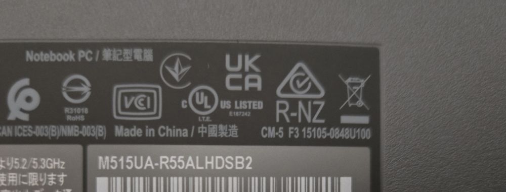 Portátil Asus M515ua