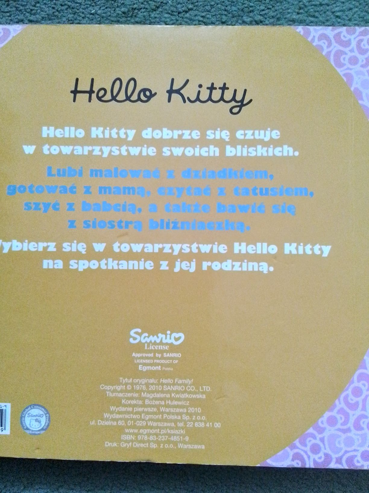 Książka Rodzinka Hello Kitty