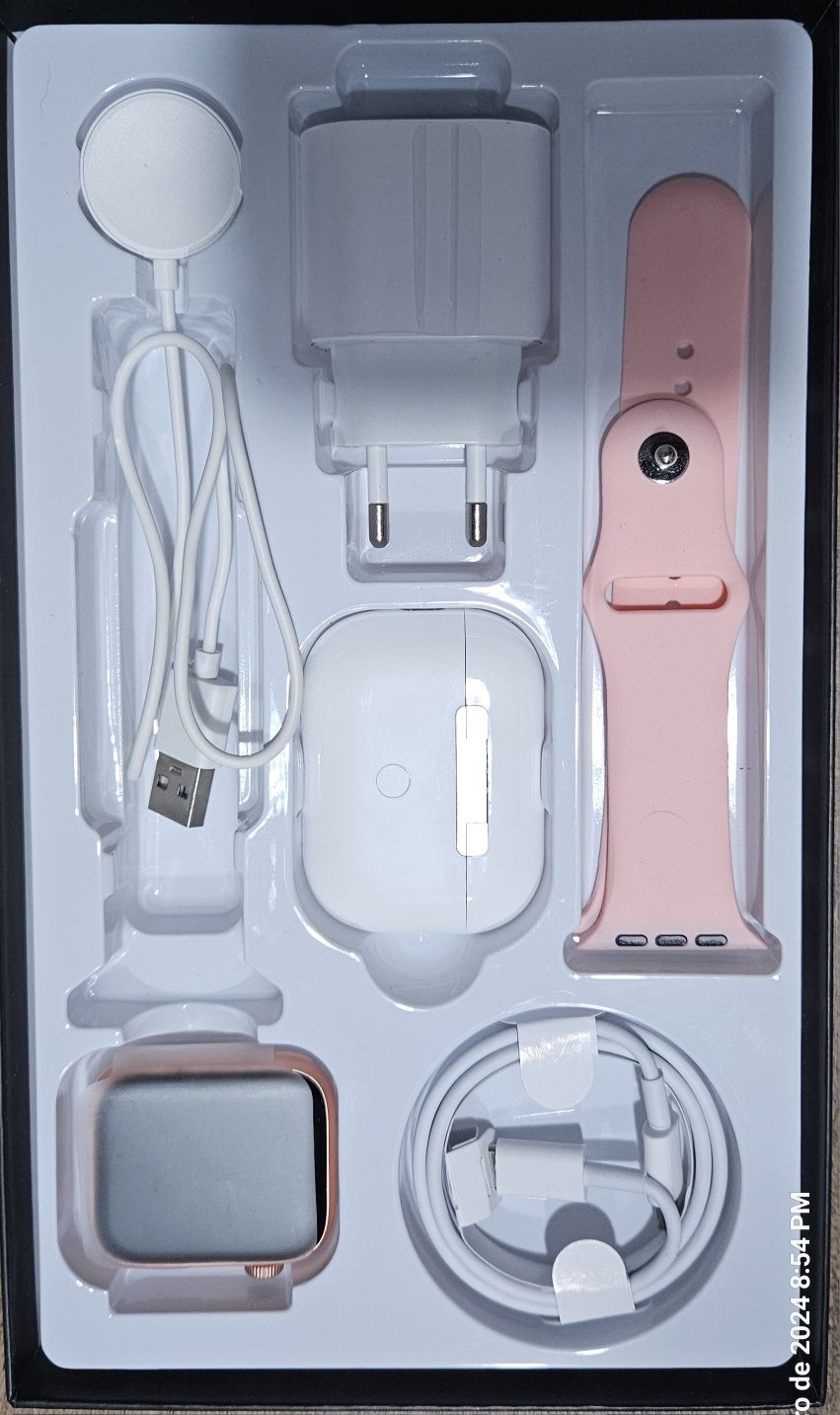 Smartwatch +airpods +braceletes