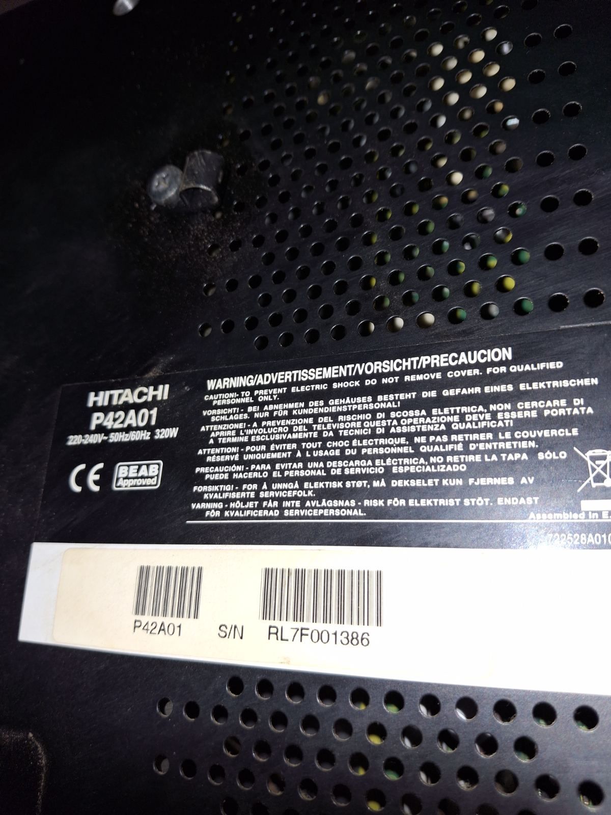 Hitachi P42A01 .