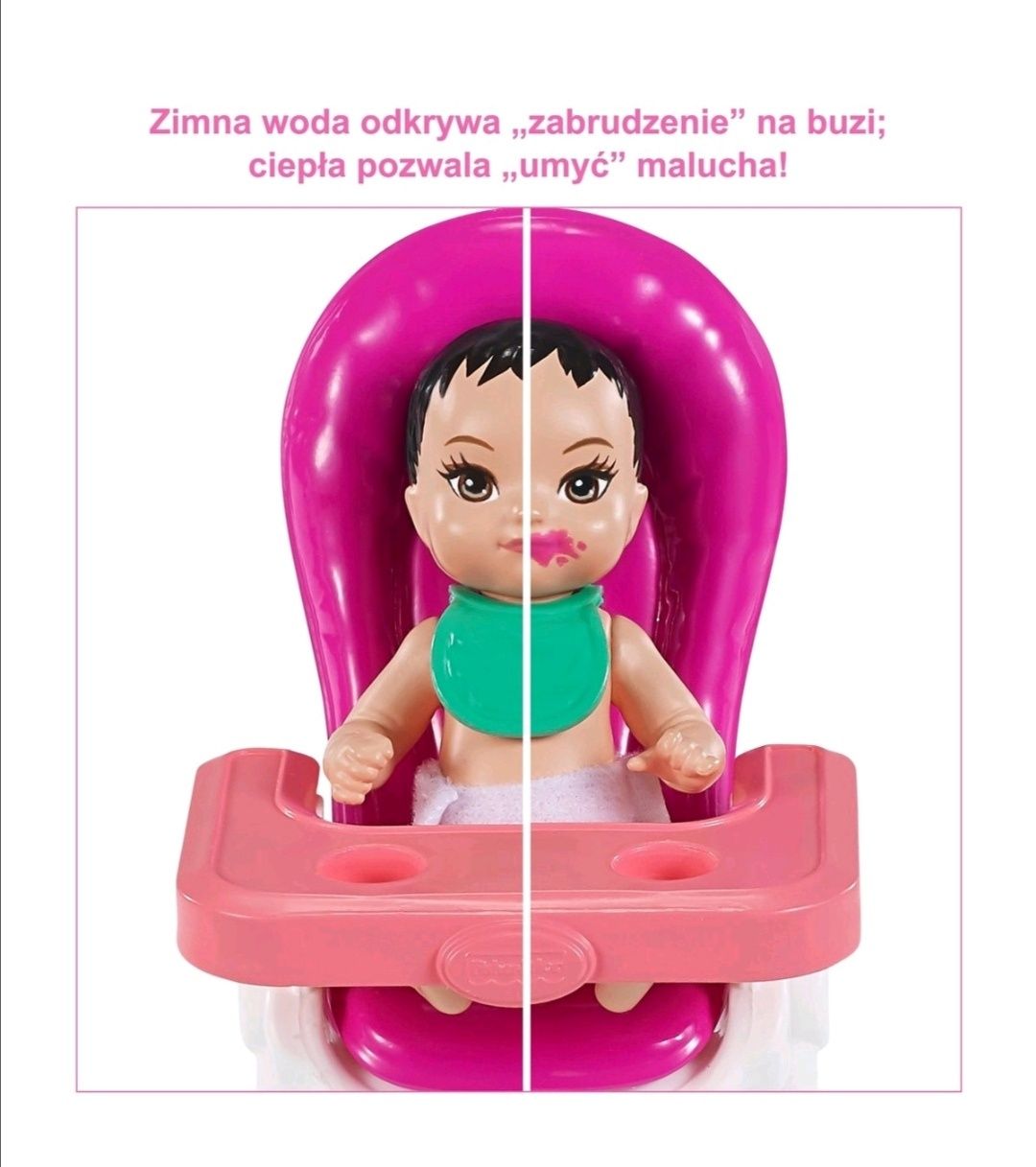 Lalka Barbie opiekunka  krzesełko