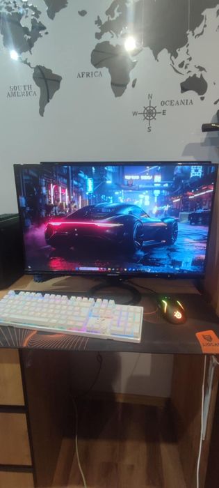 Zestaw gamingowy komputer+monitor+mikrofon i słuchawki gtx 1660 super