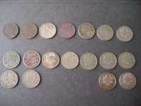 Moedas 5$00 escudos, anos 1964/6/8, 1973/6/7/9, 1980 a 1986