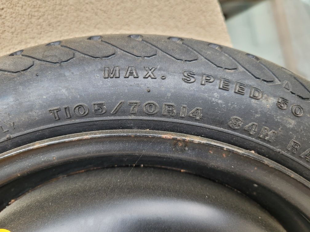 Koło dojazdowe seat vw skoda 4x100 105/70R14