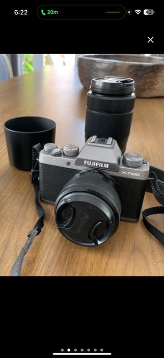 Fujifilm XT100 com objetivos 15-45 e 50-253