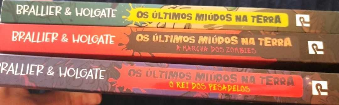 3 Livros da coleção "Os Últimos Miúdos na Terra" de Max Brallier