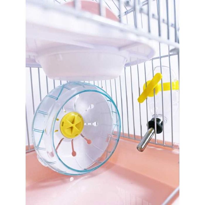 Отличная клетка для хомяка с НЛО домиком. Яркие цвета. Модель AV159.