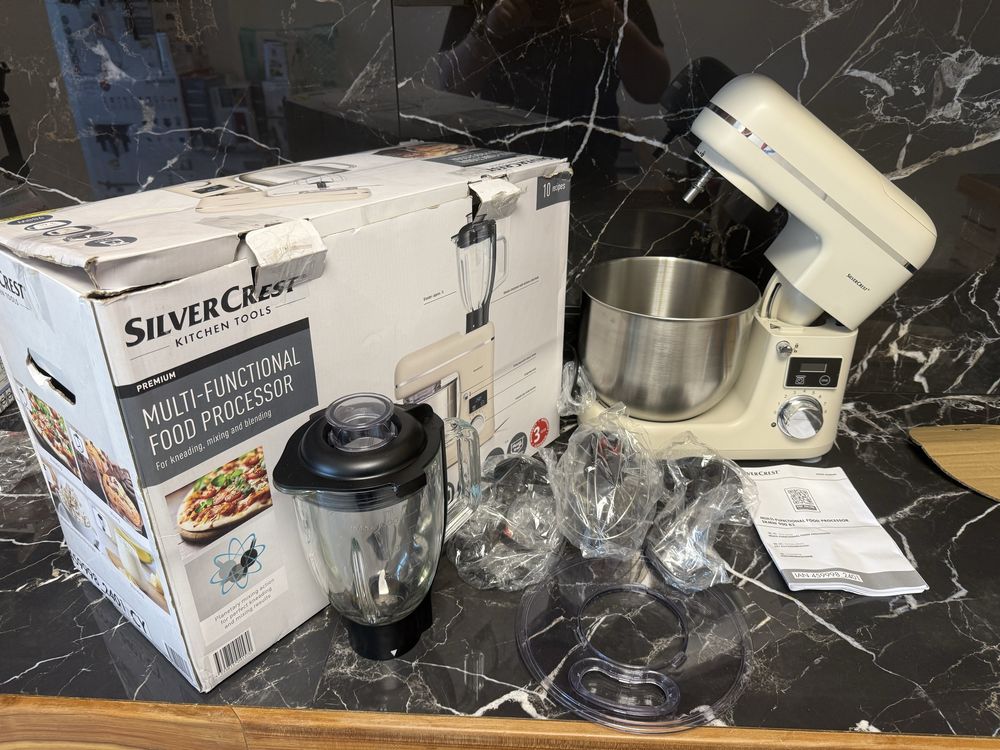 Тістоміс і блендер 2 в 1 Silver Crest SKMW 900 B2 кухонний комбайн