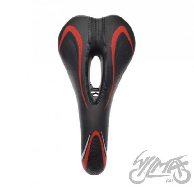 SIEDZENIE Rowerowe MTB Czarno/Czerwone
