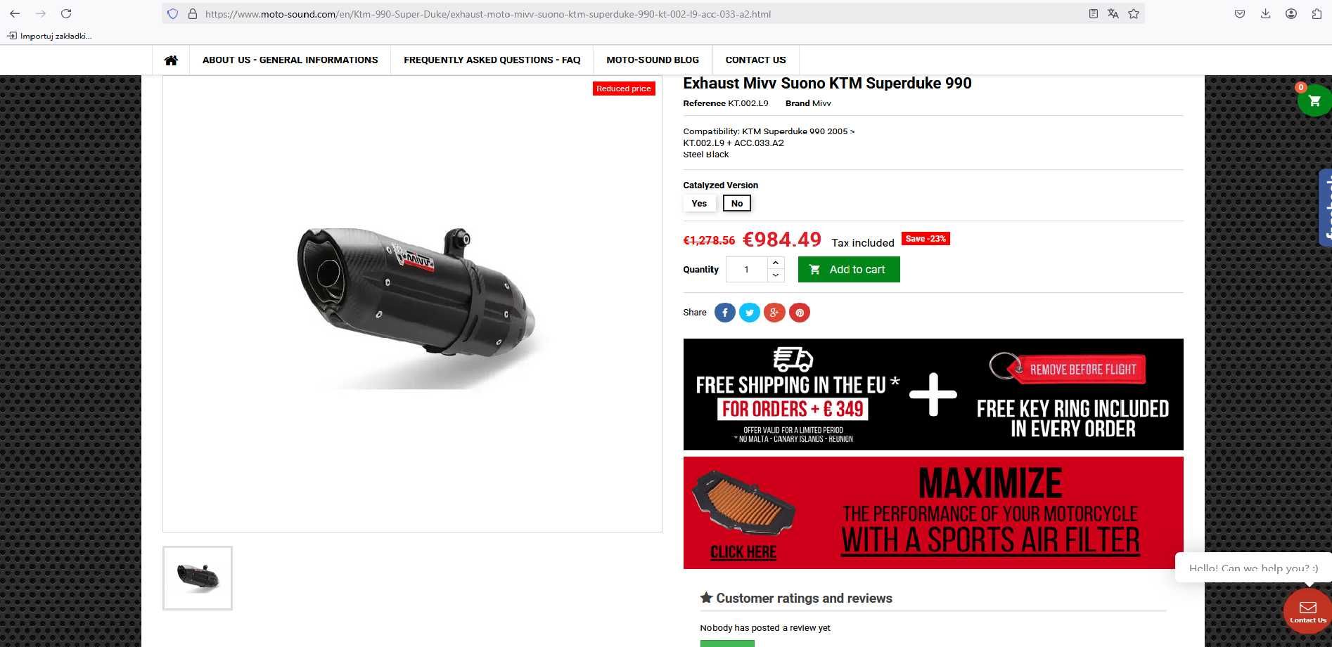 Wydechy MIVV z db kilerami