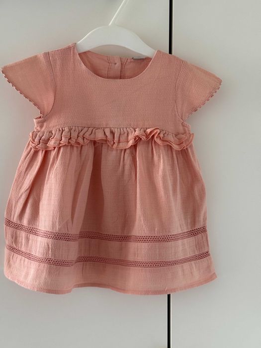 Bluzka z krótkim rękawem dla dziewczynki morelowa 80/86 TU