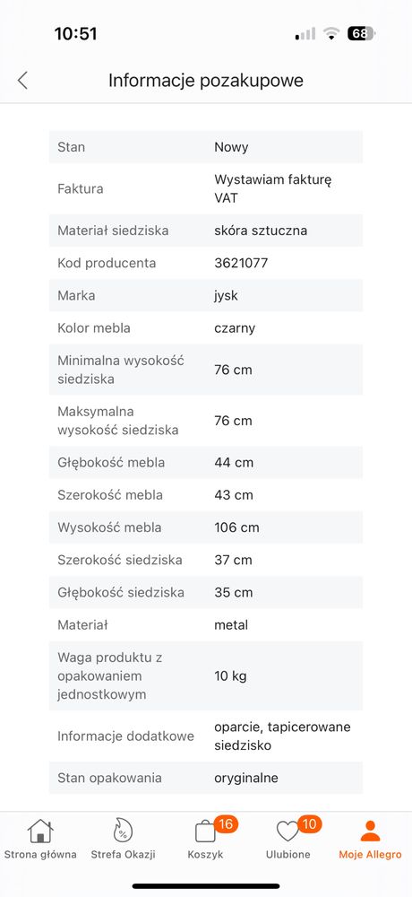 Fotel barowy skandynawski loft hoker