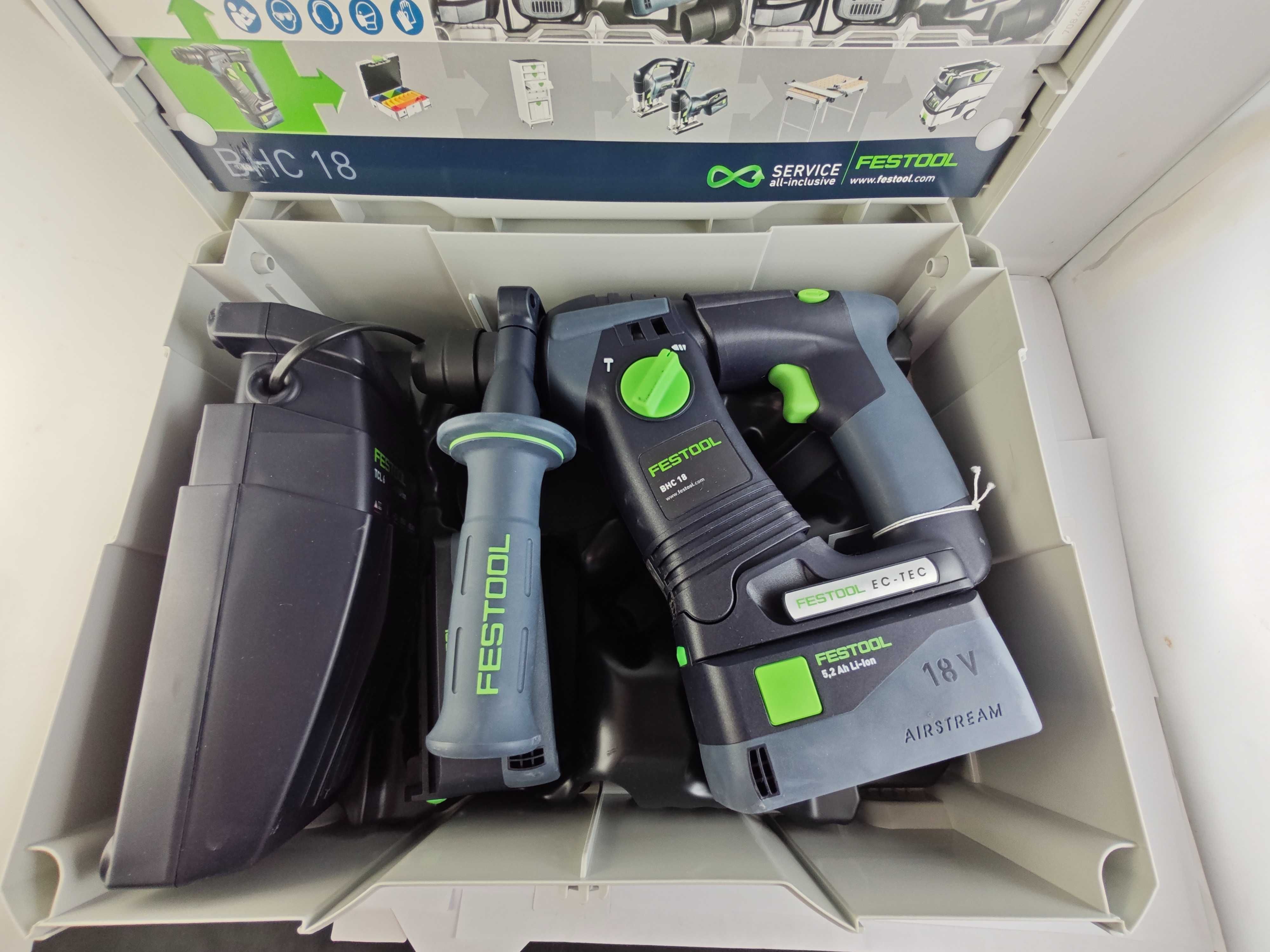 Młotowiertarka FESTOOL BHC 18 2X AKU 5,2AH Ładowarka / walizka