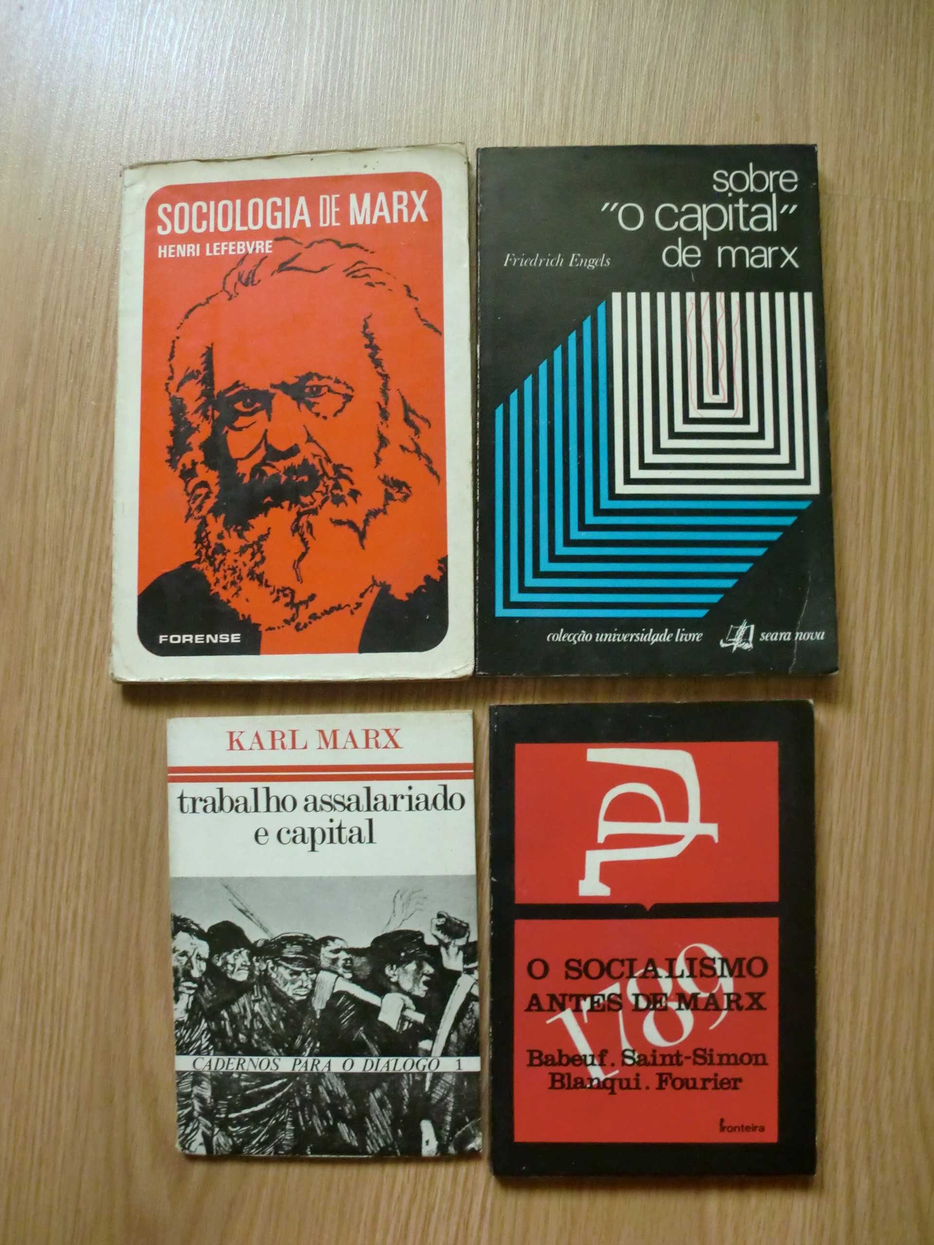 Lote de 3 livros sobre e de Marx