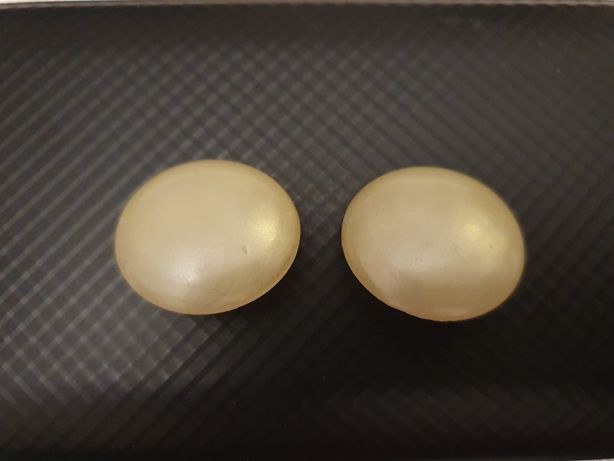 Klipsy białe perłowe