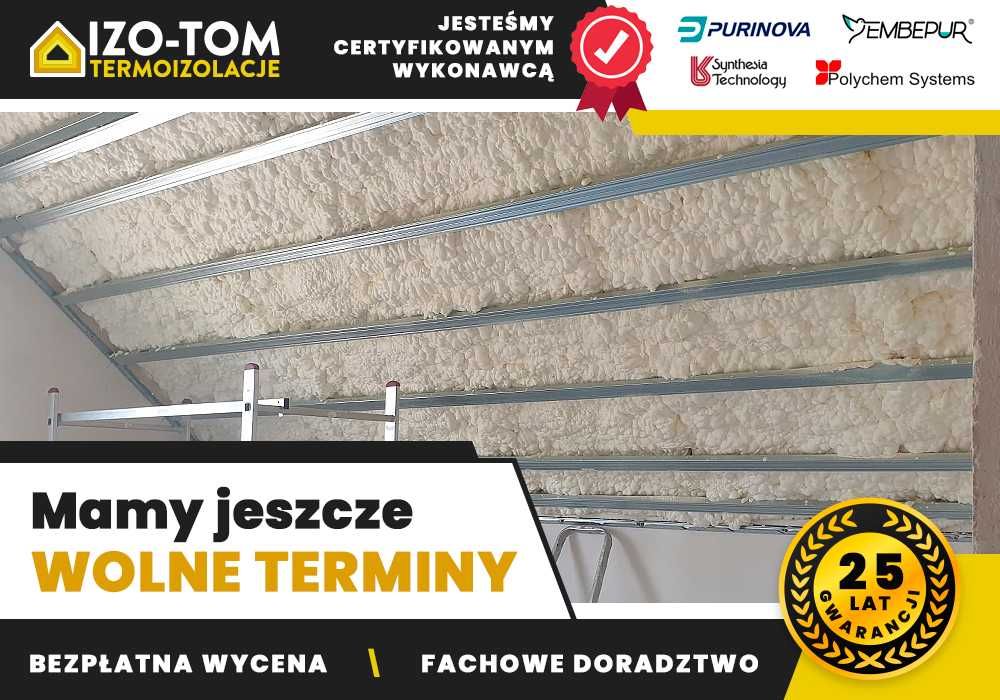 Ocieplenie budynków ocieplanie izolacja pianą pianka PUR poddasza dach