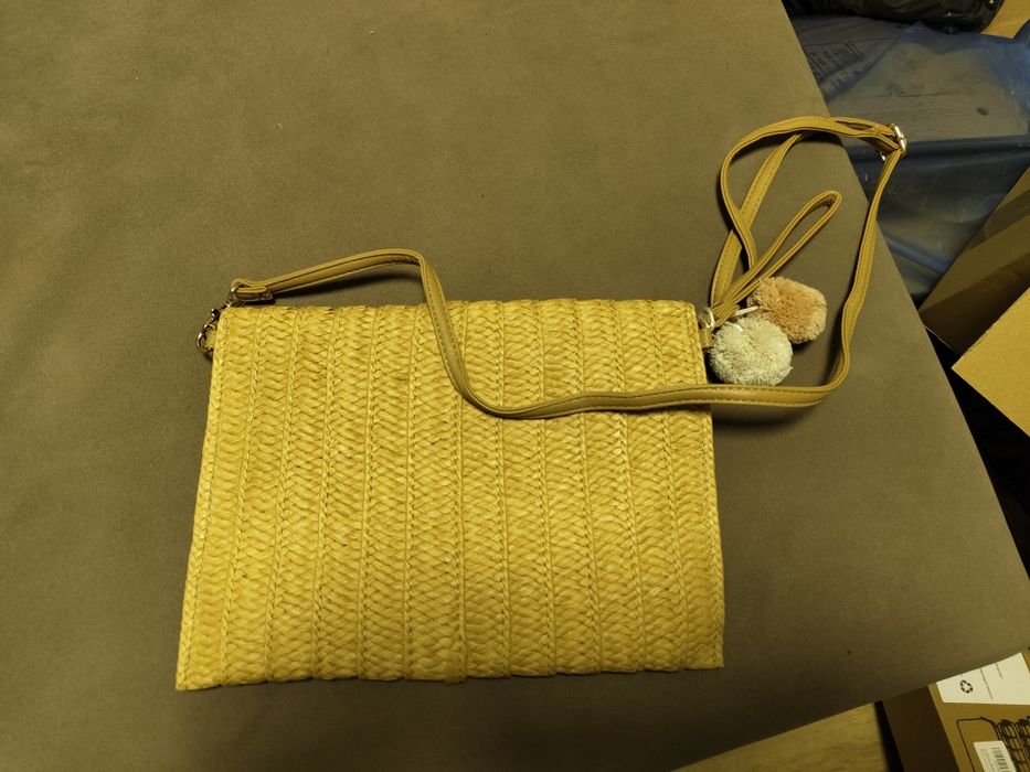 torebka słomiana plażowa pleciona plecak koszyk