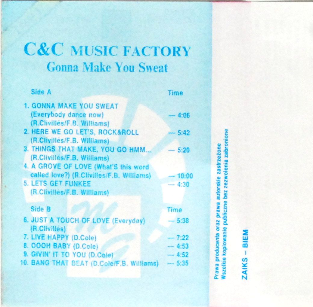 C&C Music Factory - Gonna Make You Sweat (kaseta) BDB