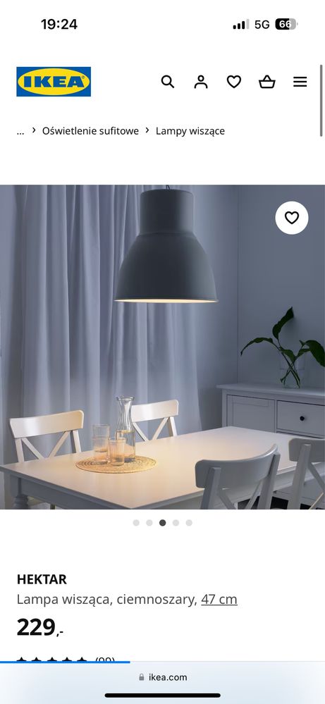 Ikea Hektar stan idealny lampa wisząca