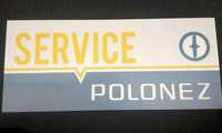Tablica PRL Polonez Service pcv