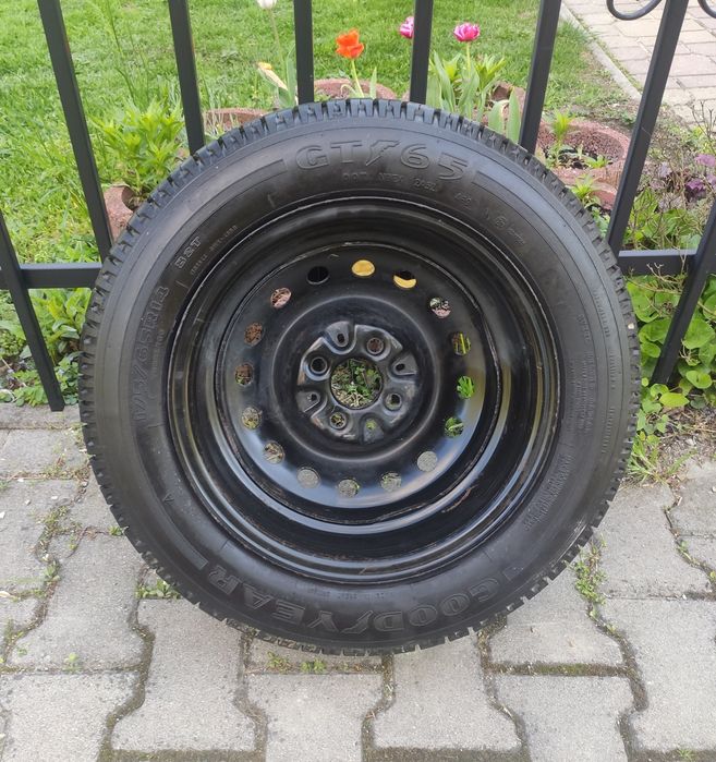 175/65R14 OPONA OPONY KOŁO DOJAZDOWE Felga stalowa 4x100 14" Goodyear