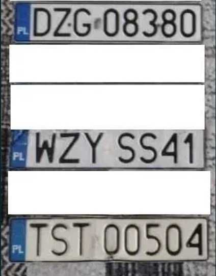 Tablice rejestracyjne wzór 2000.