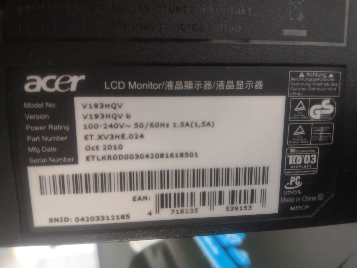 Monitor Acer 18,5