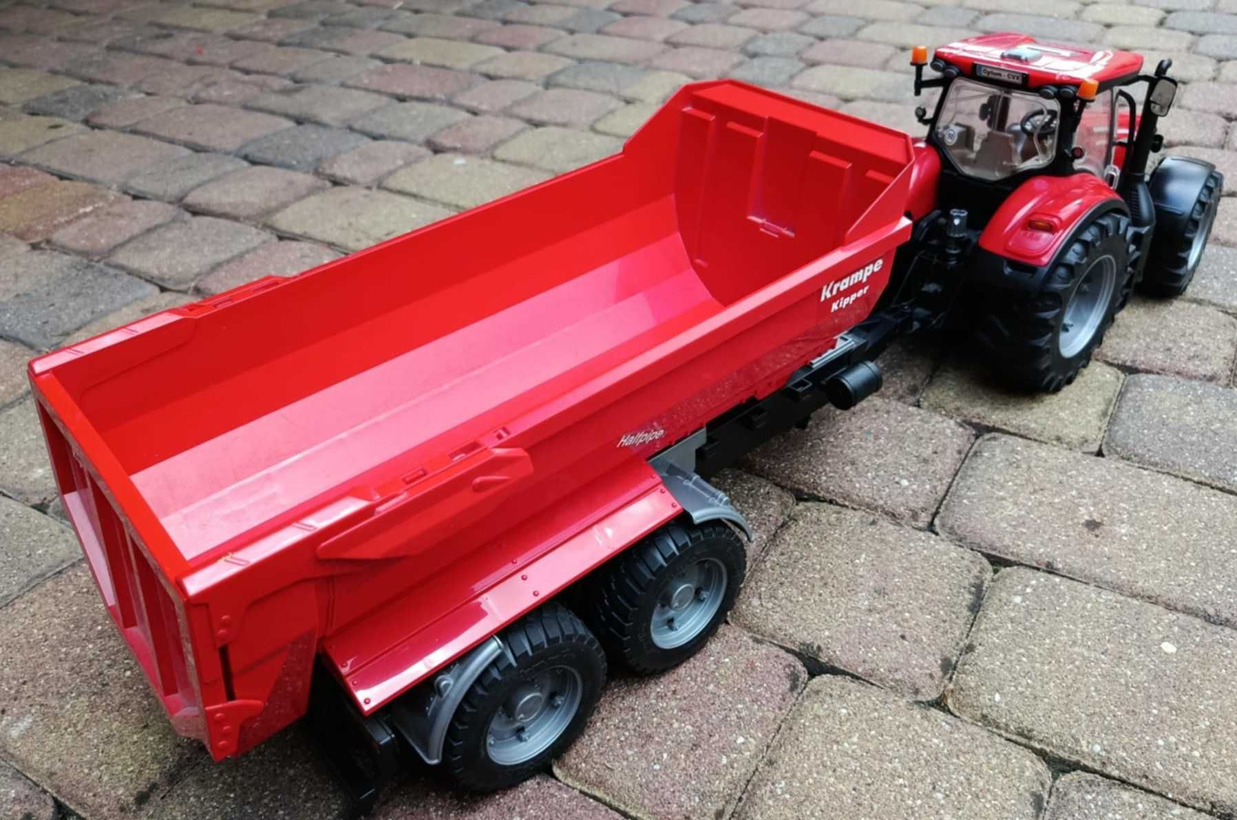 Ciągnik Bruder Case IH Optum z przyczepą i turem