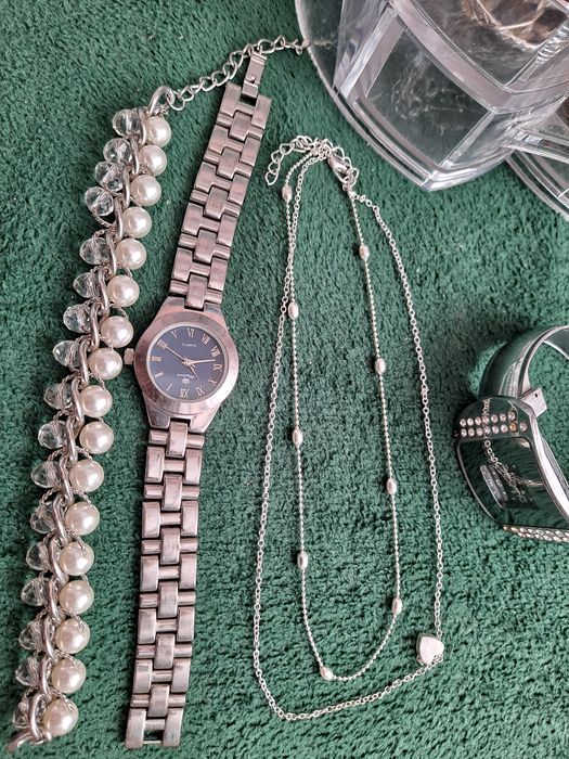 Zestaw zegarek sztuki bransoletka × naszyjnik