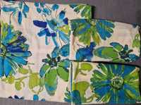 NOWA pościel 195x210 2x poduszka 70x80  zieleń błękit kwiaty