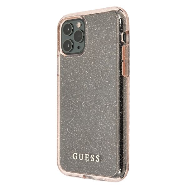 Guess GUHCN65PCGLPI iPhone 11 Pro Maxróżowy/pink hard case Glitter