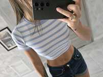 Crop top prążek Sinsay rozm. XS
