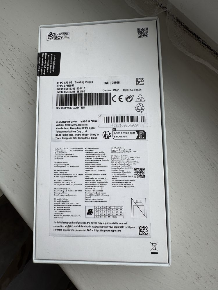 Oppo a79 5g CPH 2557 Dazzling purple  8gb 256gb