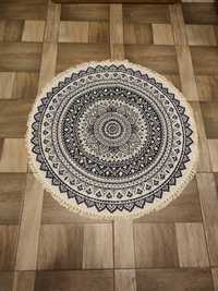 Nowy dywan okrągły 90 cm Kwiaty
