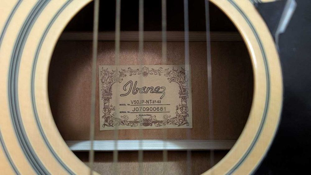 Продам акустичну гітару Ibanez V50JP-NT-27-02 + ремінь, чохол і тюнер