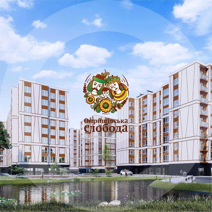 Однокімнатна квартира 38,2м з ФРАНЦУЗЬКИМ балконом Опришівська слобода