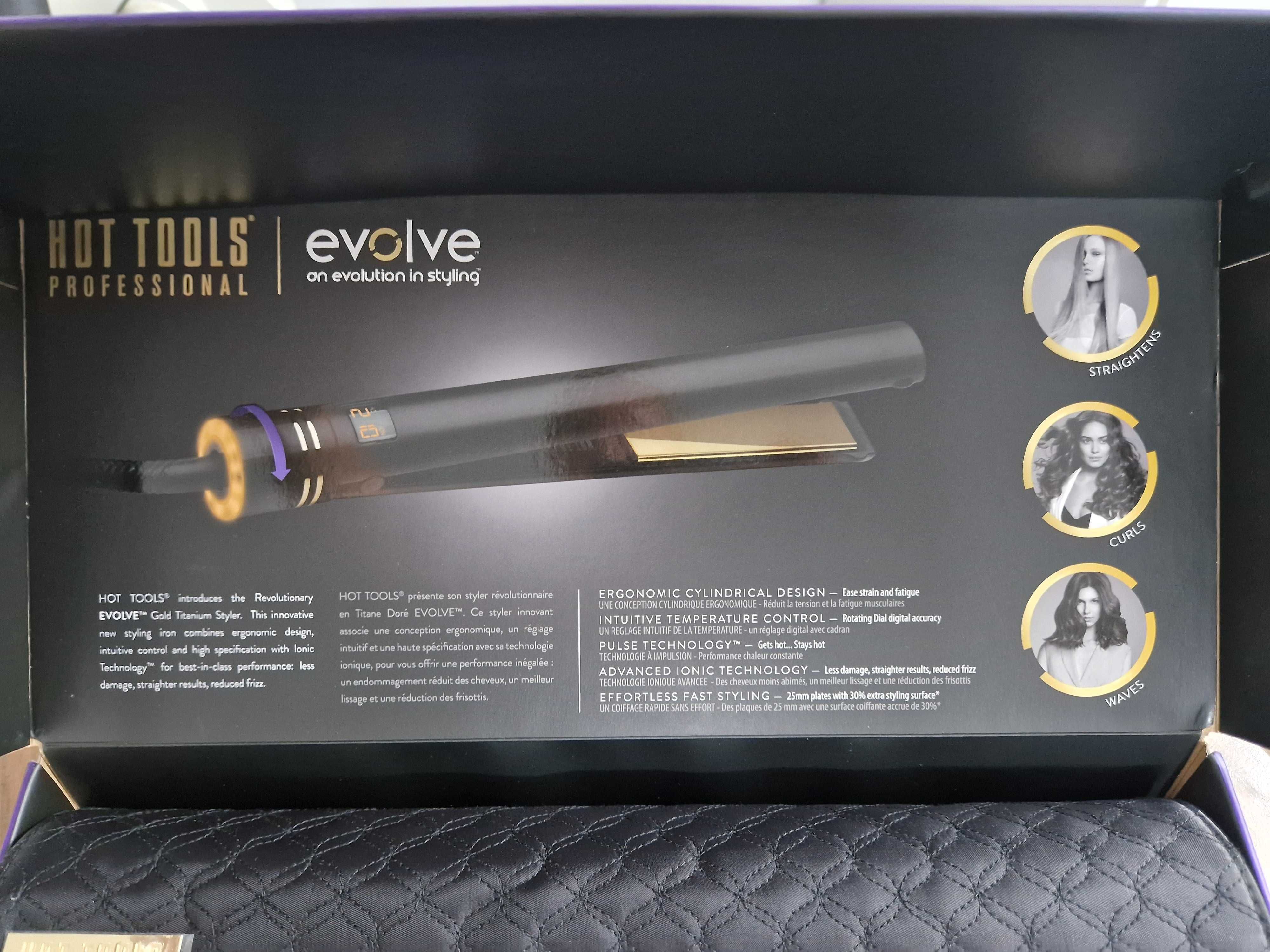 Hot tools Evolve Gold Titanum lokowka ,prostownica profesjonalna